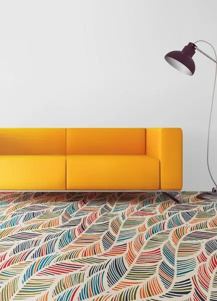 Tapis vinylique Feuilles de contour