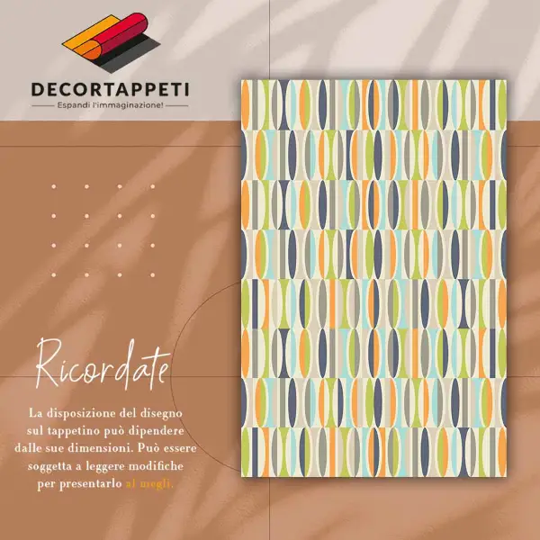 Tapis vinyl Ovales géométriques