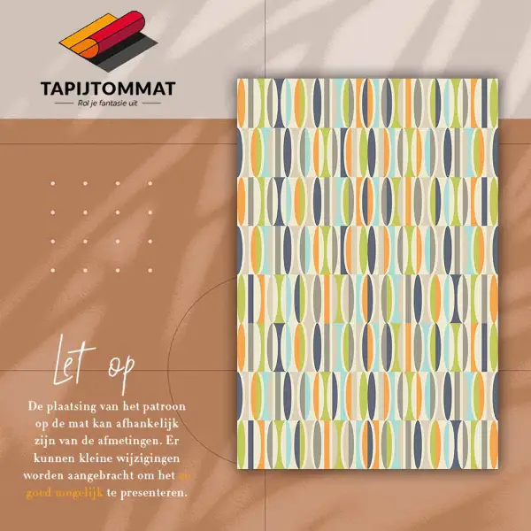 Tapis vinyl Ovales géométriques