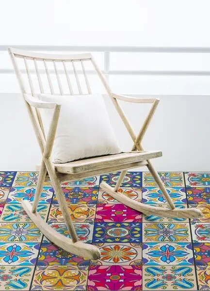 Tapis vinyl Tuile portugaise