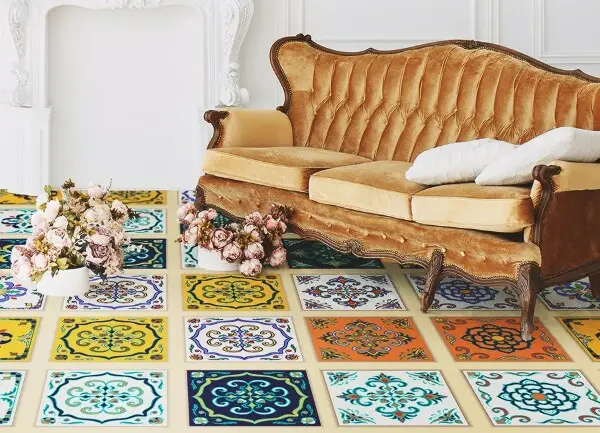 Tapis vinyle Tuiles grecques