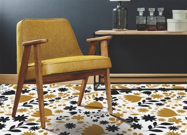 Tapis vinyl Fleur