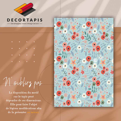 Tapis vinyle fleurs de pré