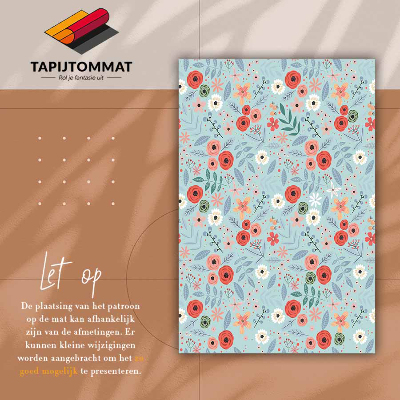 Tapis vinyle fleurs de pré