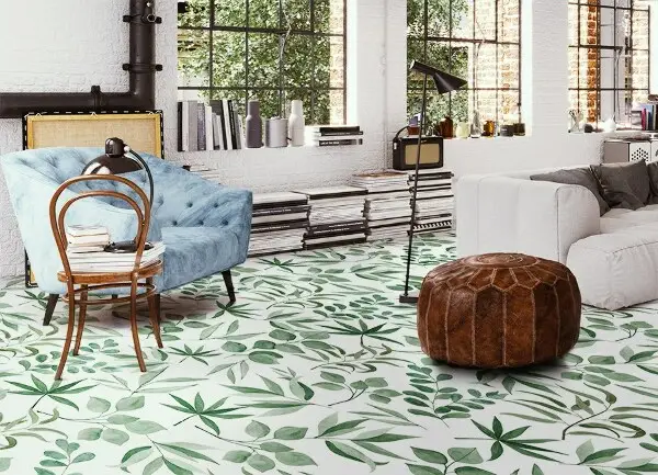Tapis vinyle Petites feuilles