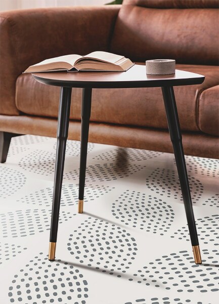 Tapis vinyle Fleurs en pointillé