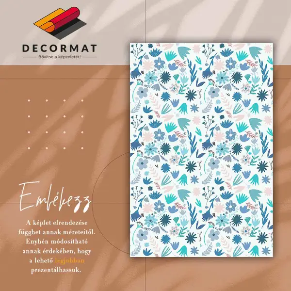 Tapis vinyle fleurs de pré