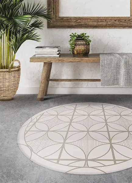 Tapis en vinyle rond Roues géométriques