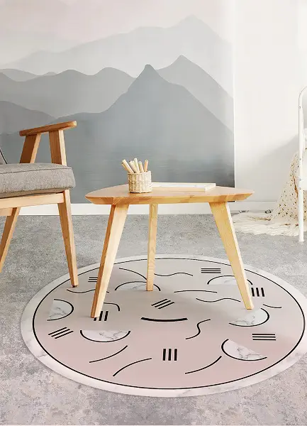 Tapis en vinyle rond Formes abstraites