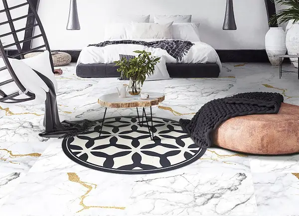Tapis en vinyle rond Formes géométriques