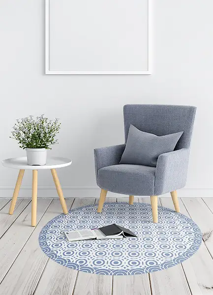Tapis en vinyle rond Cercles reproductibles