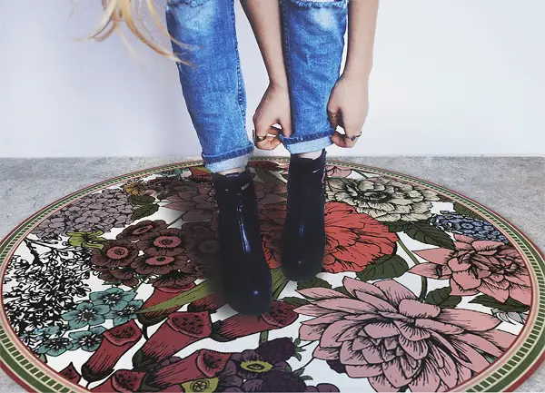 Tapis en vinyle rond Fleurs diverses
