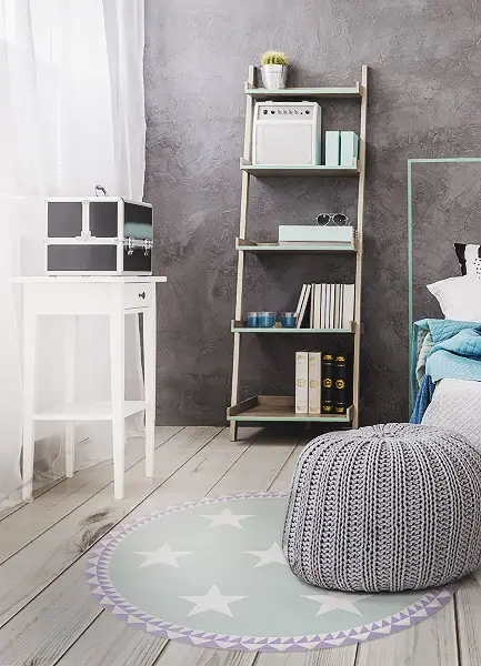 Tapis vinyle rond Étoiles géométriques