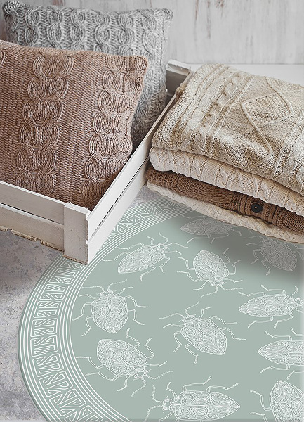 Tapis vinyle rond vers