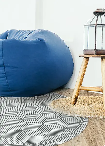 Tapis en vinyle rond Cheville géométrique