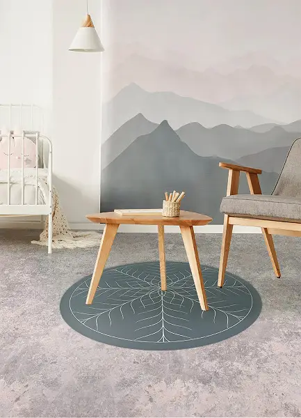Tapis vinyle rond Forme abstraite
