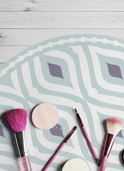 Tapis en vinyle rond Vagues géométriques
