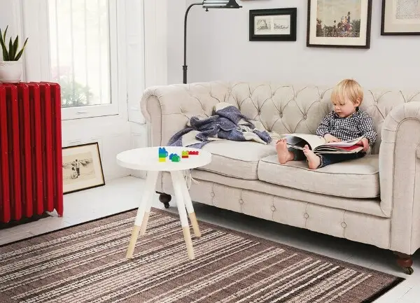 Tapis en vinyl Modèle de tissu brun