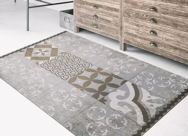 Tapis vinyle Tuiles décoratives