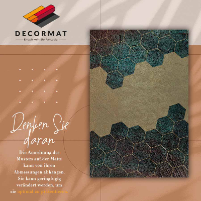 Tapis vinyl Hexagones concrètes