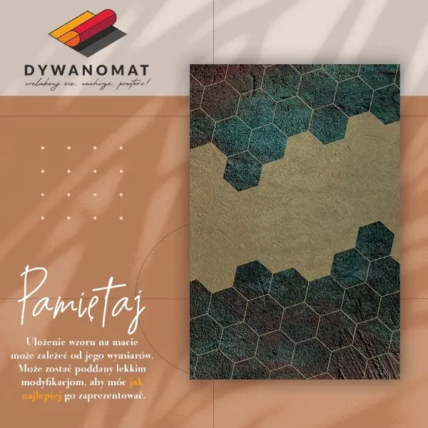 Tapis vinyl Hexagones concrètes