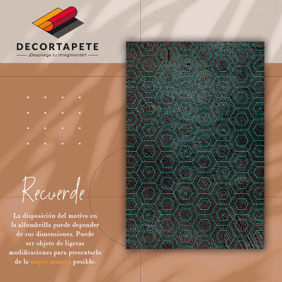 Tapis vinyle Hexagonie rétro