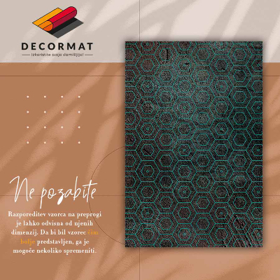 Tapis vinyle Hexagonie rétro