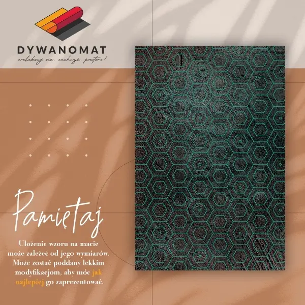 Tapis vinyle Hexagonie rétro