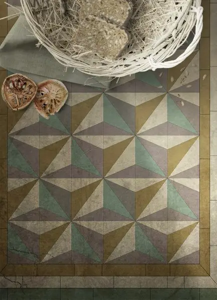 Tapis vinyle Triangles 3D