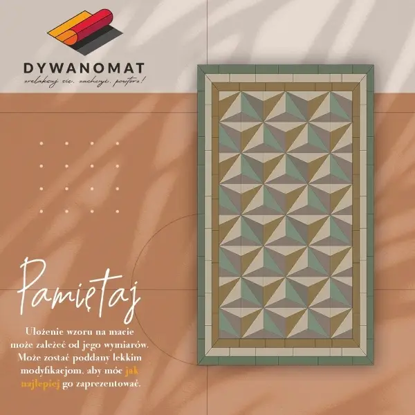 Tapis vinyle Triangles 3D