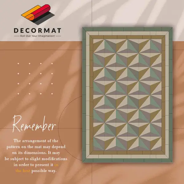 Tapis vinyle Triangles 3D