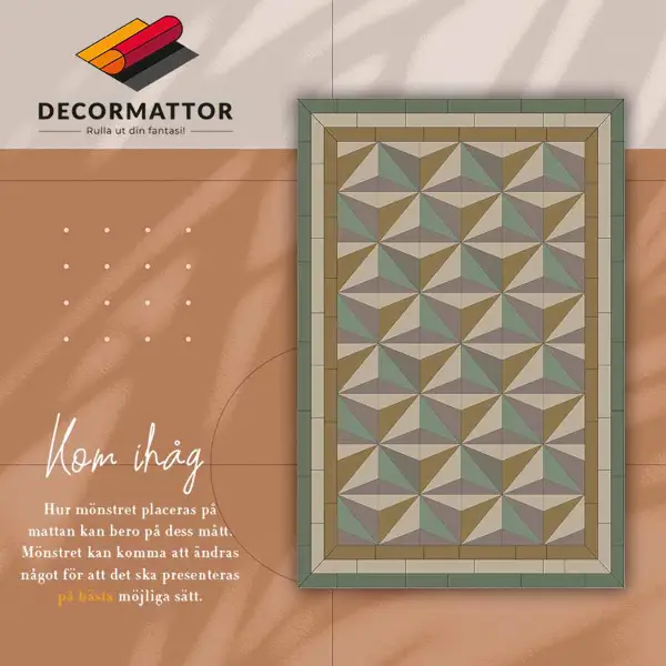 Tapis vinyle Triangles 3D