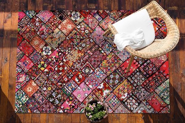 Tapis terrasse Patchwork mosaïque