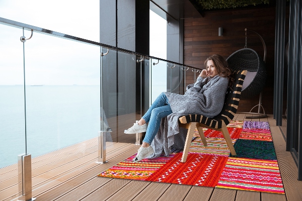 Tapis terrasse Patchwork turc