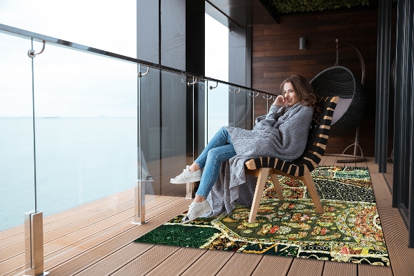 Tapis terrasse Patchwork dans un style turc