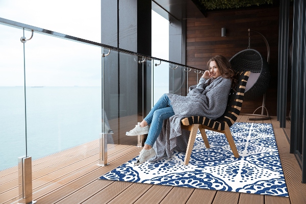 Tapis d'extérieur Modèles bleus