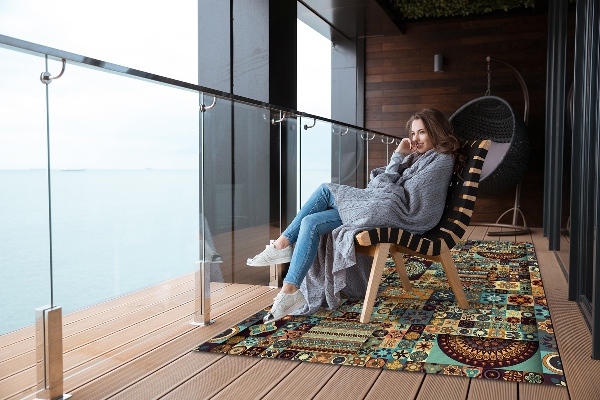 Tapis exterieur terrasse Mélange de tuiles