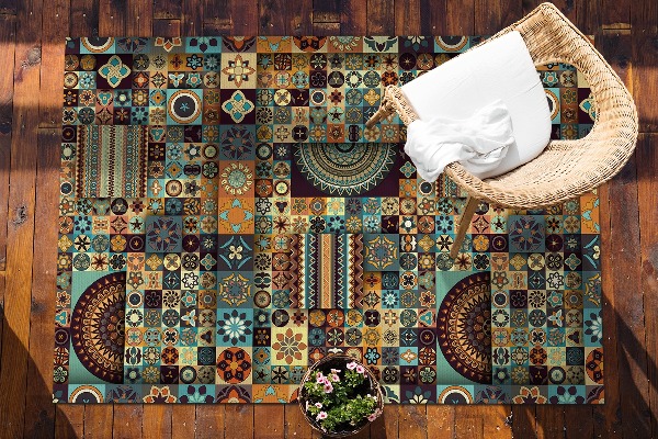 Tapis exterieur terrasse Mélange de tuiles