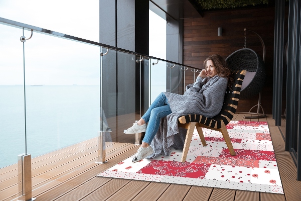 Tapis terrasse Mosaïque florale