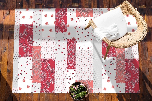 Tapis terrasse Mosaïque florale