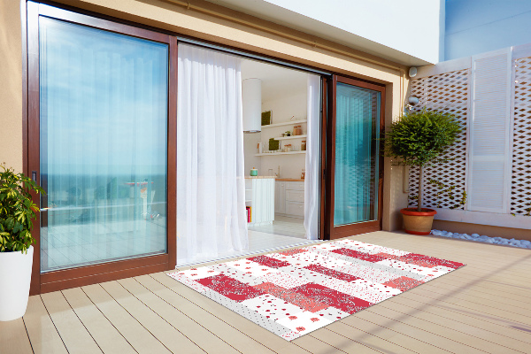 Tapis terrasse Mosaïque florale