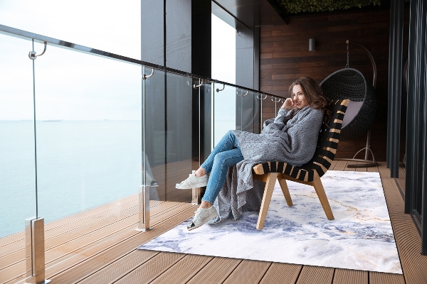 Tapis outdoor Fissures en marbre