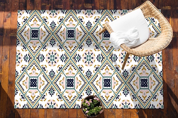 Tapis exterieur terrasse Modèle géométrique