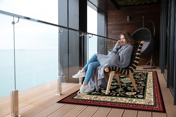 Tapis exterieur terrasse Modèles floristiques