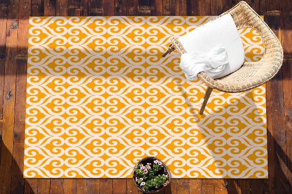 Tapis de terrasse Motifs jaunes
