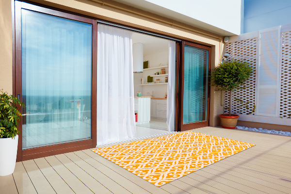 Tapis de terrasse Motifs jaunes