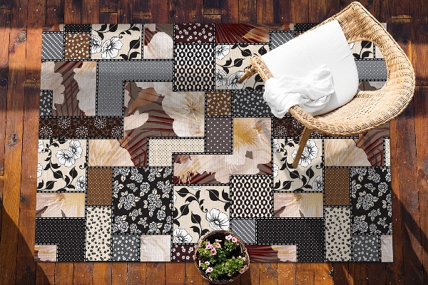 Tapis d'extérieur Collage floral