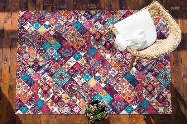Tapis d'extérieur Mosaïque colorée