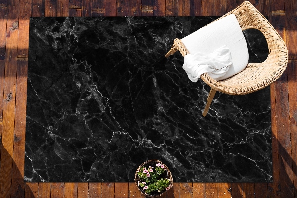 Tapis jardin Marbre noir