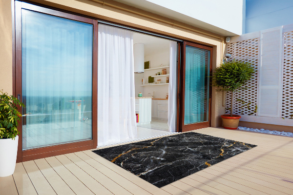 Tapis terrasse Veines d'or marbre